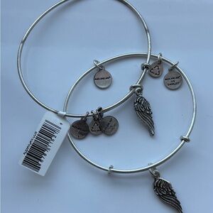 Alex and Ani Silver Angel Wing Charm Bangles